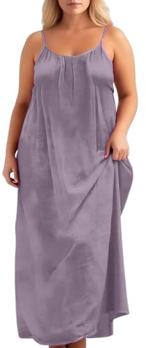 Générique Robe Dos Nu Longue Femme D'été Chic Et Elegant Robes À Bretelles Spaghetti Boheme Bustier Summer Dress Légère Cocktail Caraco Grande Taille Confortable Voyage Vacances Quotidien
