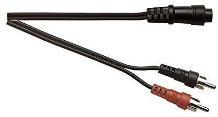 8 Pin Mini Din Plug to 2 Phono Plugs, Black