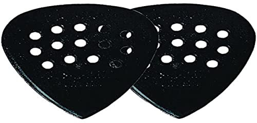 Pick Boy Plektrum/Pick Pos-A-Grip, Carbon Nylon, 1,00 mm, stark, schwarz, 12 Stück
