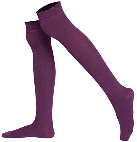 Mysocks Calze unisex sopra il ginocchio Viola