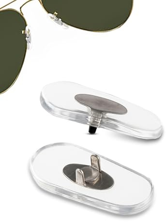 SPORTS WORLD VISION RB Glasses Nose Pads | Soft PVC Certain RB Aviator Glasses Cushion Pads | Easy Clip-On & Screw-In Replacement with Silver & Gold Finish | Available in 11, 13, 15mm Sizes