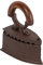 Biscottini Plancha de carbón 15,5x13,5x6 cm | Hierro decorativo vintage | Plancha de hierro fundido | Objetos vintage | Adornos vintage