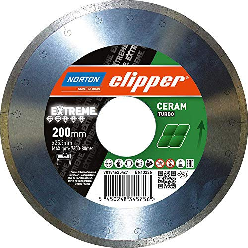 Norton Clipper 70184630335 Ceram XJ Disques diamant 350 x 25,4 mm Gris/Argent