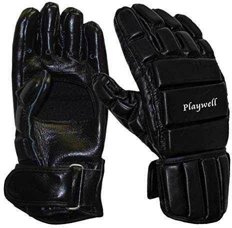 Playwell Vollkontakt-Handschuhe für Escrima/Kali, Leder Small