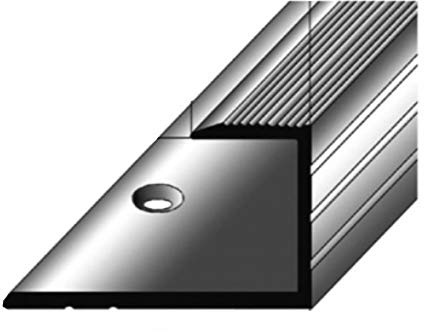 2 x 1 Meter Einschubprofil für Parkett, 15,3 mm Einfasshöhe, Aluminium eloxiert, gebohrt