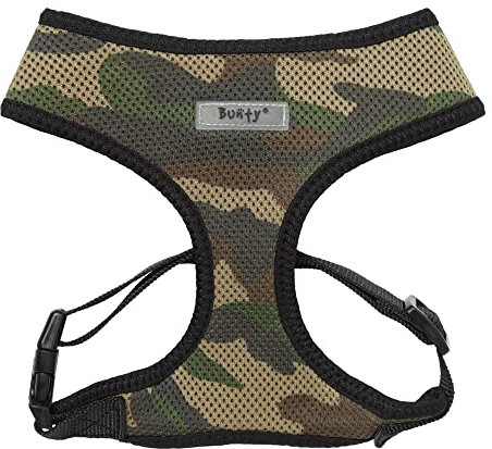 Bunty Large No Pull Dog Harness - Soft, Breathable, Durable, Adjustable Vest Harnesses, Lightweight, Anti Pull - Large, Camo