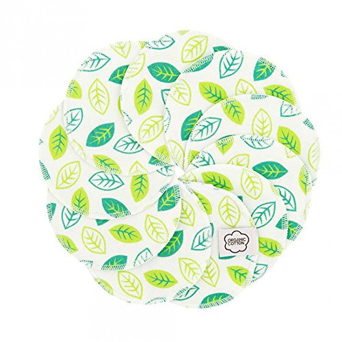 ImseVimse waschbare Abschminkpads 10 Stück Cleansingpads (Green Leaves)