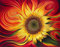 ABEUTY Malen nach Zahlen Rote Sonnenblume Pflanze, DIY Ölgemälde auf Leinwand Gemälde 40x50cm Wandkunst