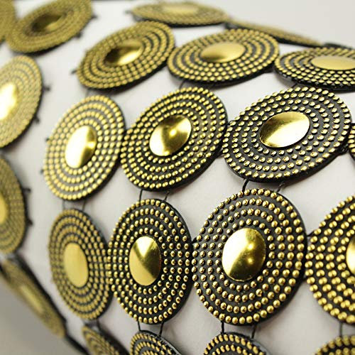 PASAMANERÍA EN CADENETA DE CUATRO LÍNEAS DE CÍRCULOS DE PVC (ORO, 1 METRO)