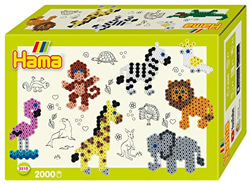 Hama Zoo Small World, Fuse Beads, Arts and Crafts Kit for Boys and Girls Ages 5+, Animal Themed Bead Set