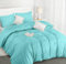Utopia Bedding Bettwäsche 200x200 Set - Mikrofaser Bettbezug 200x200 cm + 2 Kissenbezüge 50x75 cm - Spa blau