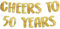 Goldfarbenes Glitzerbanner zum 50. Jahrestag und Geburtstag, Party-Dekoration