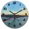 Tulup Glasuhr ⌀ 30cm - Schwarze Zeigern - Wanduhr Wandkunst Bild Gehärtetem Glas Uhr Echtglas Küche Wohnzimmer - San Francisco Brücke