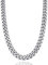 RUGGED steel Edelstahl Panzerkette massiv 10 mm Cuban Link Chain Hochglanz - Längen: 45 50 55 60 65 cm (Silber, 65)