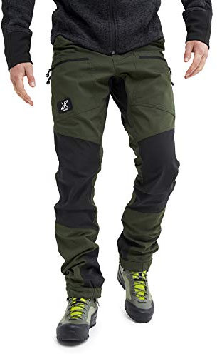 RevolutionRace Herren Nordwand Pro Pants, Hose zum Wandern und für viele Outdoor-Aktivitäten, Forest Green, L