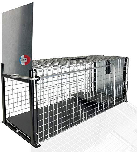 Grand piège à chat 78X31X31 cm pour attraper et capturer les chats Capture et attrape les autres animaux, chat errant et autres nuisibles Cette cage possède deux trappes, caisse de transport