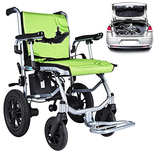 Electric Wheelchair for Adults,Mobility Scooter - Lightweight Foldable Weatherproof Portable Electric Powered Wheelchair Device - Dual Battery - Compact Heavy Duty Mobile,for Travel Adults Elderly
