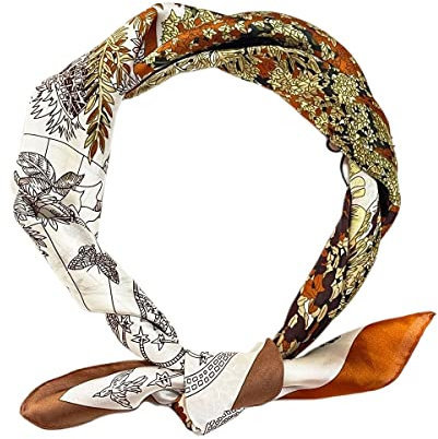 FAIRYGATE Seidenschal Damen Leichte Tuch Schal Frauen Stilvolle Halstuch Glatte Hochwertige Mode Elegante Schals Outdoor Walking Strand Büro Schöne Farben Tücher 70 x 70 cm 96017