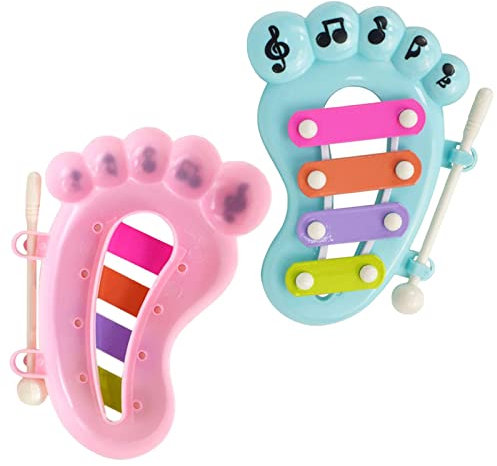 Oshhni 4 Buntes Kinder Xylophon Frühes Lernen 4 Noten Percussion Musikinstrument für Jahre Kindergarten Spielzeug