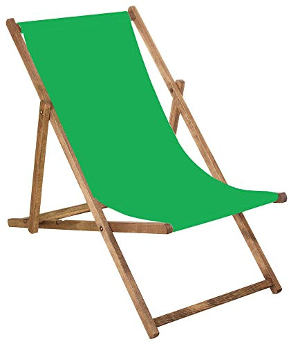 SPRINGOS Liegestuhl Gartenliege Klappstuhl aus Holz imprägniert klappbar Relaxliege Campingstuhl Strandstuhl Buchenholz