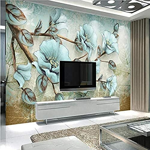 Large Wall Picture 4D Custom Izable Abstract Minimalist Retro Rich In Flowers Birds Modern Silk Poster Sofa Wall De 3D Wallpaper Home Decor Paste Living Room The Wall For Bedroom Mural-350cm×256cm