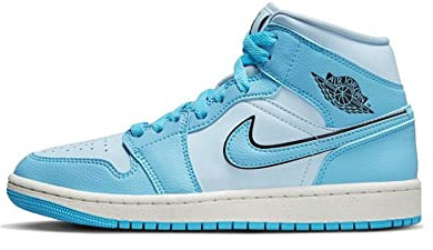 Nike Wmns Air Jordan 1 Mid, Basketballschuhe für Herren, türkis, 43 EU