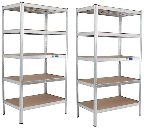 TRUTZHOLM 2X XL Schwerlastregal 180x90x60cm Lagerregal Werkstattregal Weitspannregal Traglast je 875 kg