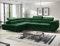 Avatar Velvet Ecksofa in L-Form 277 x 73 x 203 cm mit Schlaffunktion und Bettzeugbehälter - Schlafsofa mit Bettkasten - Eckcouch mit Stauraum - Links - Farbe: Monolith Flaschengrün (MO37)