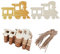 GORGECRAFT 20Stk Zug-Holzausschnitt Fahrzeug Unfertige Holzanhänger Leere Holzscheiben Ornamente 6.5x11.8cm Geschenkanhänger-Hängesets Mit Lochseilen Für Bastelarbeiten Weihnachten Geburtstag