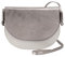 DUDU Damen Umhängetasche aus Leder, kompaktes schlankes Design Handtasche mit Knopfverschluss, Verstellbarer Schulterriemen Silber