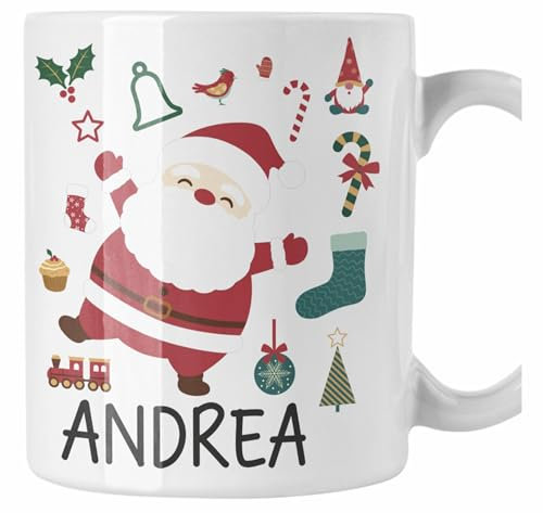 Colorfamily Tazza Natale PERSONALIZZABILE Babbo Natale Personalizza con nome Merry Christmas Regalo Natale