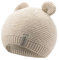 Sterntaler GOTS Strickmütze Ohren - Babymütze aus Baumwolle (Bio) - anschmiegsame Unisex Beanie Mütze mit 3D Öhrchen - Baby und Kinder Übergangsmützey, Sand, Größe 45