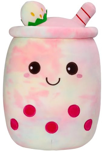 HXPLN Bubble Tea Kuscheltier 50cm, Kawaii Bubble Tea Plüschtier, Bubble Tea Kissen Süße Plüschtiere für Mädchen und Jungen, PlüSch Spielzeug für Kinder Erwachsene (Bunte)