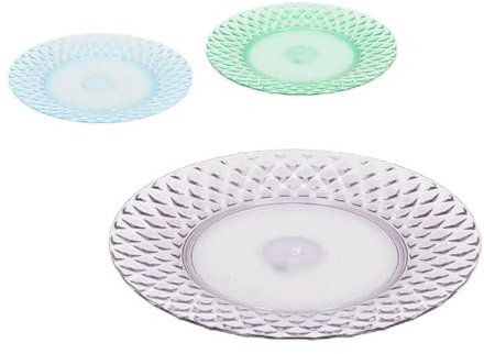 La Mediterránea Plato Llano Plástico 25 x 25 x 2,5 cm (24 Unidades)