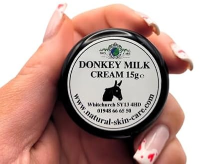 Eselsmilch Moisturizing Cream Reisegröße 15g Ideal für trockene und sensorische Haut Ekzem, Schuppenflechte, Dermatitis und Rosacea - milde Feuchtigkeitspflege Elegance Natural Skin Care