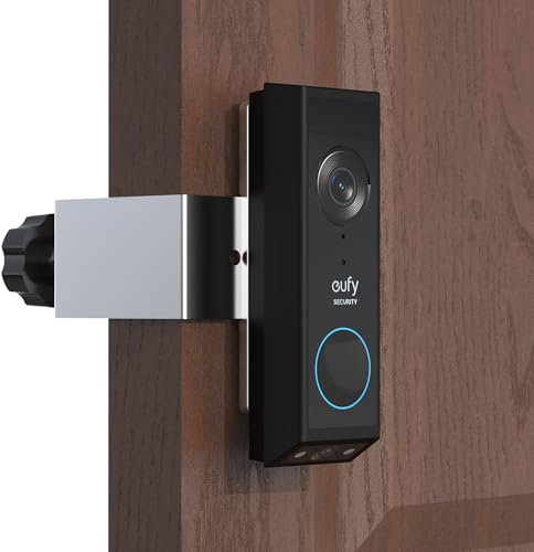 VMEI Anti-Theft Door Mount for eufy Video Doorbell E340 Metal Mount Made of High-Hardness Stainless Steel,No Drill,Not Block Doorbell Sensor-Silver