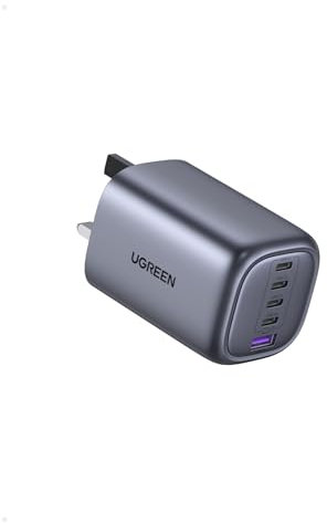 UGREEN USB C Charger 100W Plug MacBook Charger Nexode 5 Ports GaN Fast Charger Laptop Charger Adapter Compatible with Macbook, IPad, iPhone 16/15, Galaxy S24/23, Pixel 9, etc