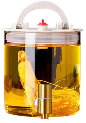 JSDQQG Contenitore per Succhi di tè,Limonata,Bevande Fredde,Dispenser per Decanter in Vetro,Distributore di Bevande,Distributore di Succhi,Distributore di Bevande per Feste,A Faucet,2L