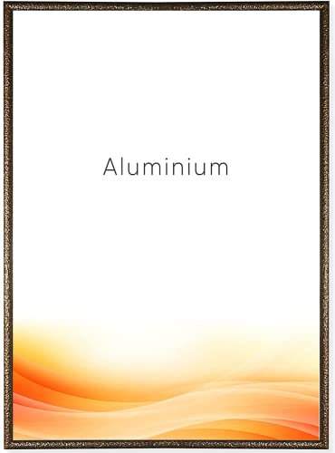 RAWWEST.BIS Alu Bilderrahmen 70x100cm Plakatrahmen, Alurahmen mit Plexi-Antireflex Rahmen aus Aluminium für Bilder Poster Fotos und für Puzzle, Posterrahmen - Fotorahmen, Antikkupfer