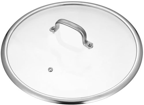 Ciieeo Deckel Aus Gehärtetem Glas Universeller Deckel Für Töpfe Und Pfannen 33 3 Cm 33 Cm Bratpfannenabdeckung Mit Griff Ersatz Für Bratpfannen Woks Kochgeschirr