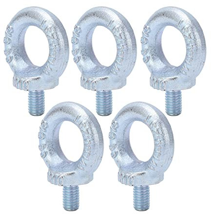 Boulon à œil d'épaule de Levage, Anneau de Levage Boulon à œil fileté Boulons à œil 5 Pièces Galvanoplastie Zinc Blanc Q235 Acier pour Industriel (#1)