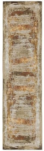RugVista Gillian Teppich - Gold/Mehrfarbig Teppich 80x300 Moderner, Läufer Teppich