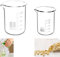 Lot de 2 verres doseurs gradués en verre - 50 ml - 100 ml - Pour tasses doseuses de laboratoire et cuisine