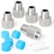 TAISHER 2 Pcs Forging of 304 Stainless Steel Fitting, Reducer Adapter, 1/4-Inch Male BSP Pipe x 3/8-Inch Female BSP Pipe, for Water Oill Air Gas