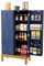 HOLTICO Küchenschrank Badezimmerschrank Badschrank Wohnzimmerschrank Schlafzimmerschrank Mehrzweckschrank Weiß mit verstellbarem Regal,Schrank freistehend für Küche,Badzimmer,Wohnzimmer (Stil 1- Blau)