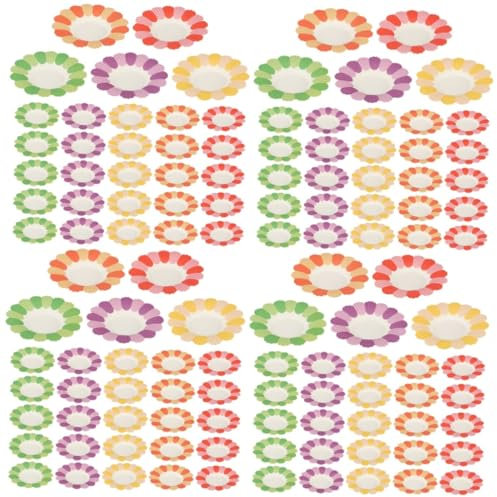 TOPPERFUN Platos Desechables Fiestas De Decoración De Cumpleaños Y Celebraciones Platos De Prácticos Y Eventos 100 Piezas*4