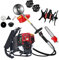 Desbrozadora de Gasolina 9 en 1 con Motor de Gasolina de 4 Tiempos GX35, Mochila de 0,85 kW, cortacésped, Motosierra de Poste con cultivador de jardín para jardín, césped