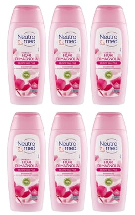 Bagnodoccia Al Profumo Di Magnolia e Olio Di Mandorla Ph 5,5 Delicato Sulla Pelle NUOVA FORMULA 400 ml Confezione Da 4/6 Pezzi Per Neutromed (6, 400)