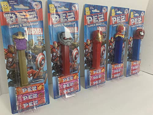The Marvel Avengers Pez Dispenser with 3 refill candies (Heroes Vary) by Pez Candy