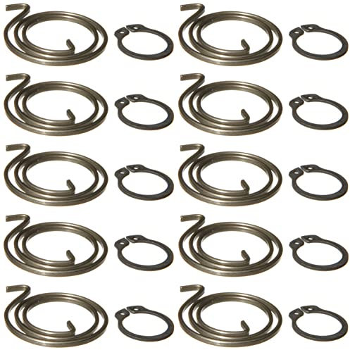 Northern DIY Door Handle Spring Repair Kit (Ten 2.5-Turn, 2mm Thick, 30mm Diameter coils Plus Ten circlips)